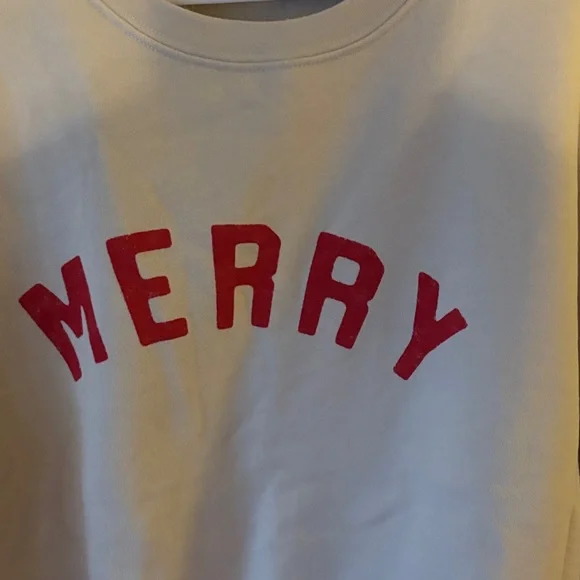 White Crew Neck Sweater/Sweatshirt - Picture 3 of 6